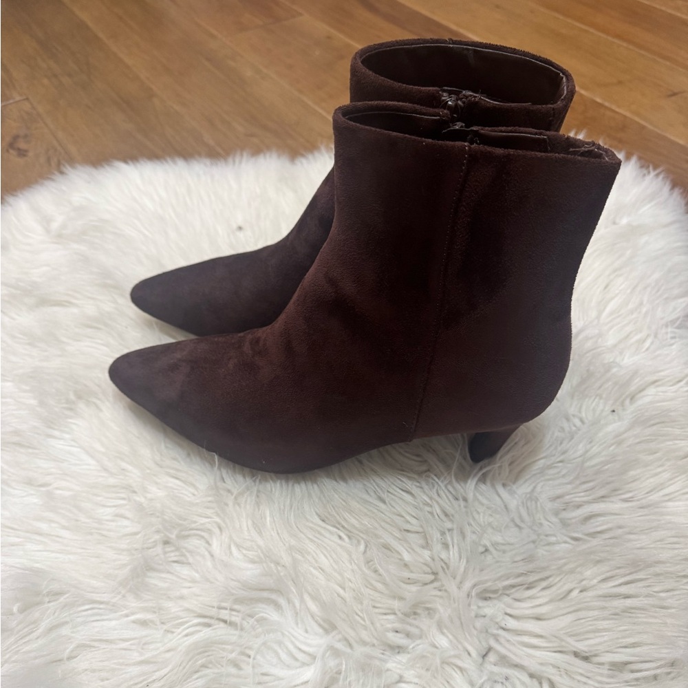 Universal Thread Dark Brown Taylor Ankle Booties - image 3